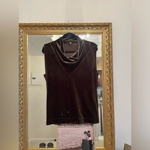 REISS Luna Velvet Blouse